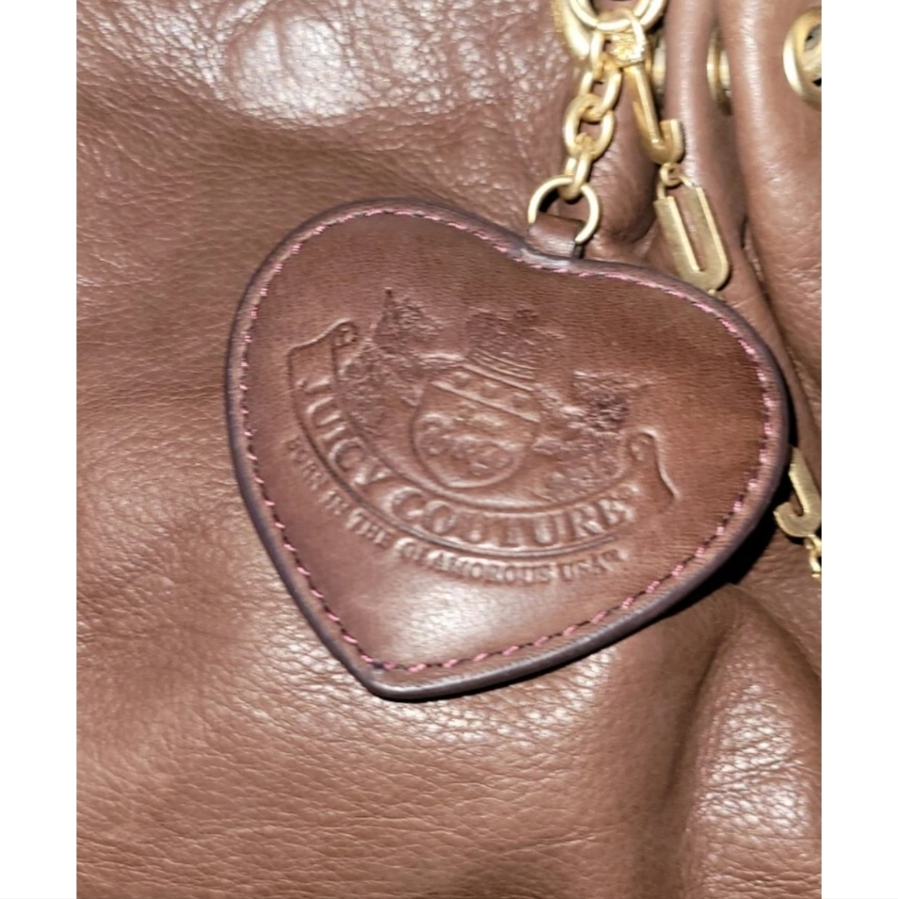 Juicy Couture Brown Leather Shoulder Date Night Small Bag - Picture 12 of 15